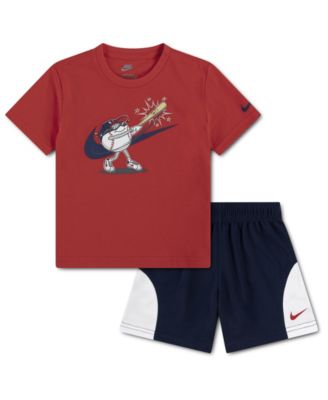 Toddler Boys' 2T-4T Baseball Graphic T-Shirt and Mesh Shorts, 2-Piece Set