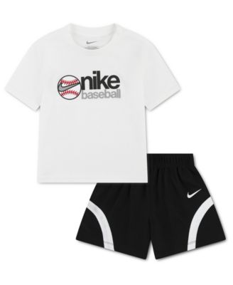 Toddler Boys' 2T-4T Baseball Graphic T-Shirt and Mesh Shorts, 2-Piece Set
