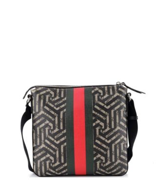 Medium Front Zip Messenger Caleido GG Coated Canvas