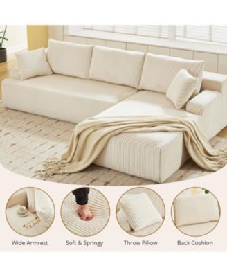 96" Modular Sectional Sofa, L-Shaped Couch with Chaise, Memory Foam Cloud Sofa