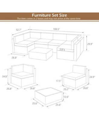 7 Piece Outdoor Patio Furniture Set