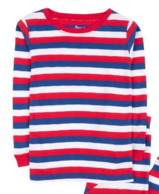 Kids Matching Family Two Piece Cotton Long Sleeve Striped Pajamas 6-14