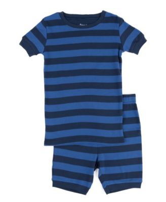 Toddler Matching Family Two Piece Cotton Short Sleeve Shirt and Shorts Striped Pajamas 2T-5T