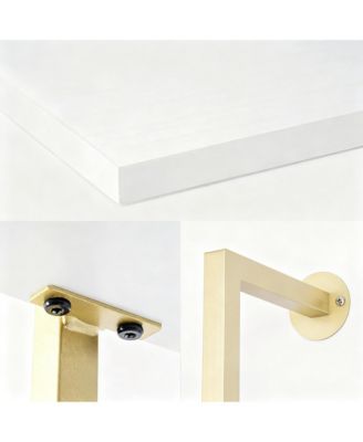 Ladder Bookshelf Wall-Mounted Solid Wood Industrial Storage Rack