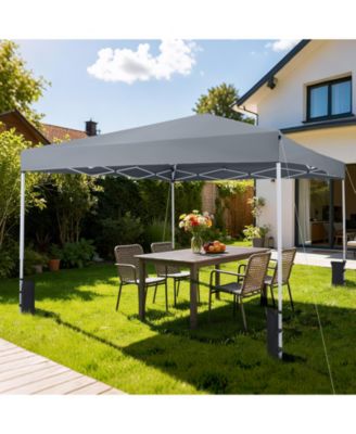 10 x 10 FT Pop up Canopy Tent w/Carrying Bag 4 Sandbags 8 Stakes 4 Wind Ropes