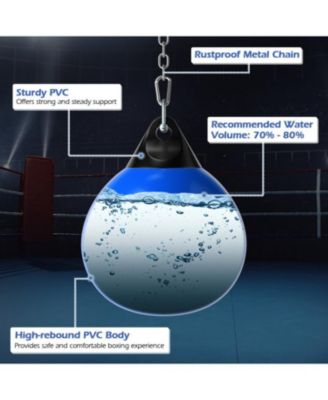 18 Inch 110 Pound Heavy Punching Water Aqua Bag with Adjustable Metal Chain