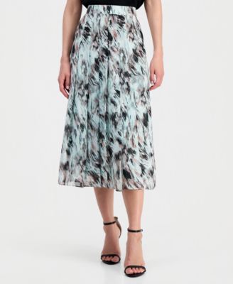Women's Pull-On Pleated-Front Skirt, Regular & Petite