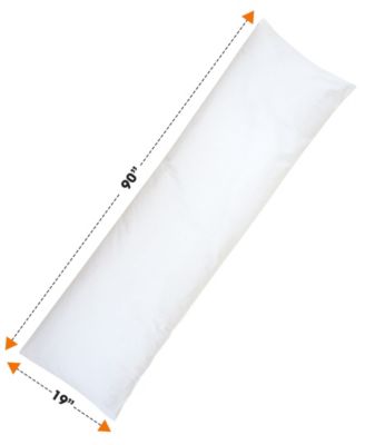 Hypoallergenic Down Alternative Total Body Pillow with Zippered Cover