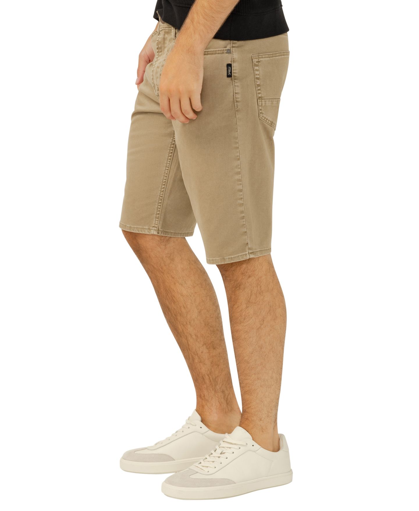 Мужские шорты Silver Jeans Co. Zac Relaxed Fit Essential Twill, цвет: Тёмный серо-коричневый — фото 2