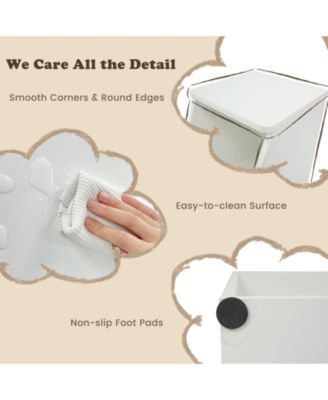 40 Inch Kids Bookshelf with Reading Nook and 6 Open Cubes