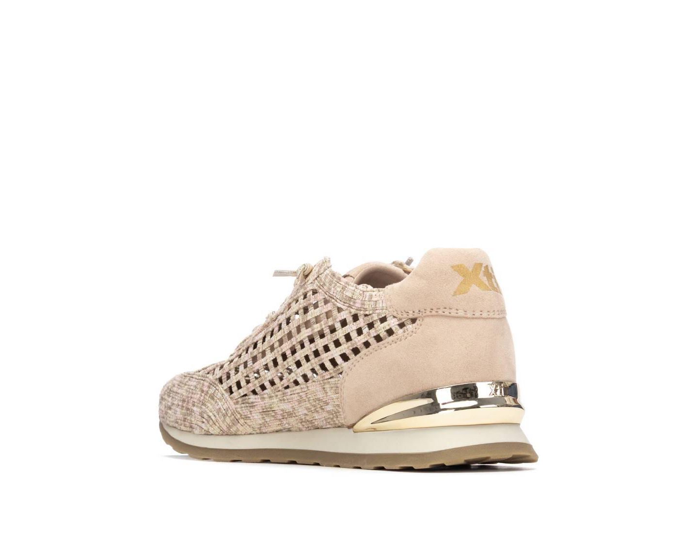 Женские кроссовки XTI Mesh Lace Up, цвет: Бежевый — фото 2