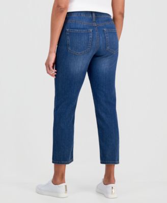 Women's Mid-Rise Straight Leg Ankle Jeans