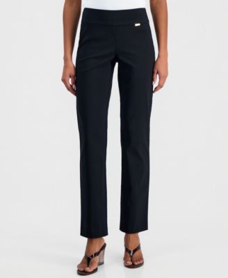 Women's Pull-On Bengaline Straight-Leg Pants