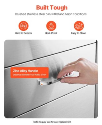 Stainless Steel Triple Access Outdoor Kitchen Drawers 16.5 x 29 x 20.5 in, Flush Mount BBQ Island