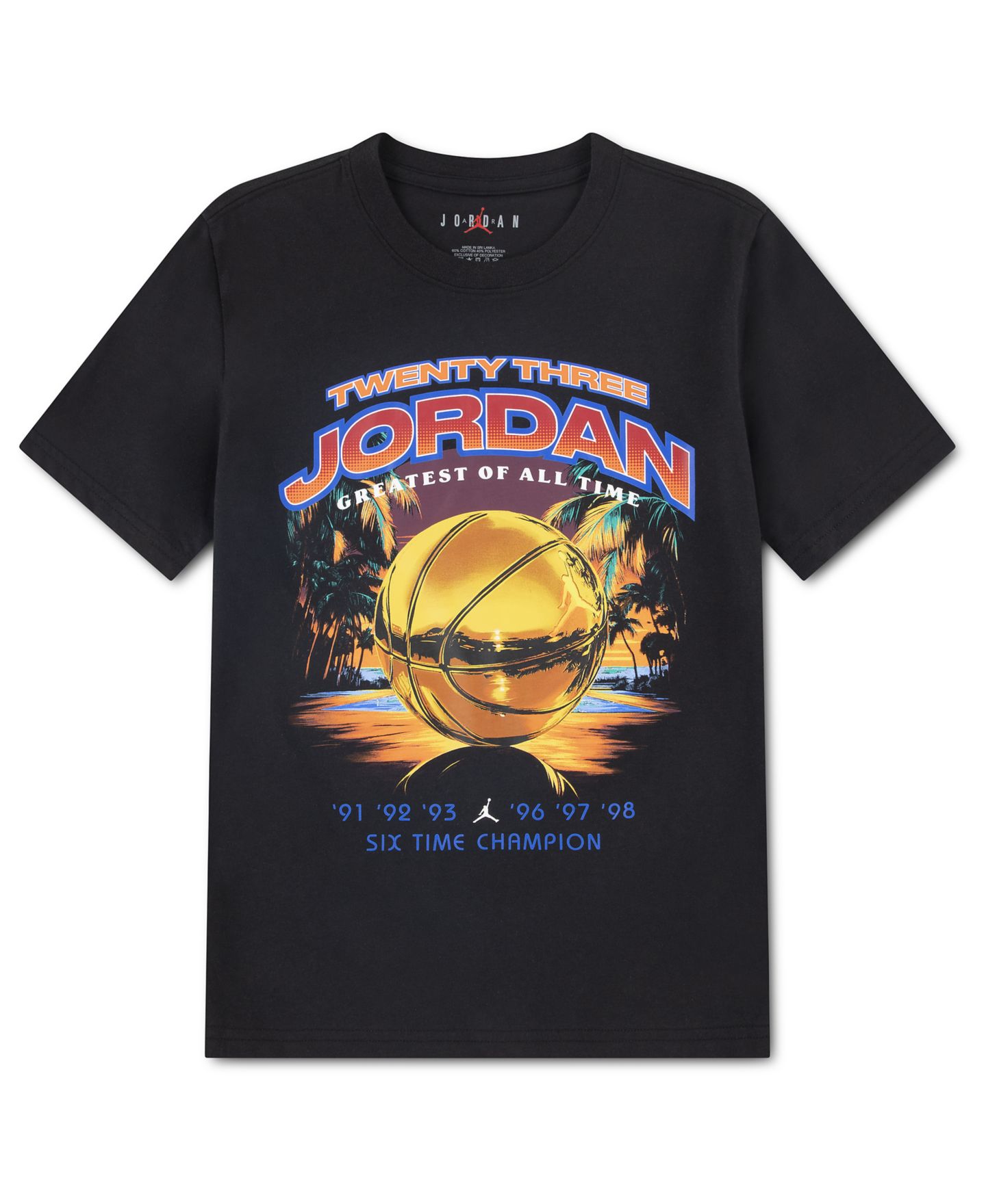 Футболка Jordan Venice Beach Hoops Short-Sleeve T-Shirt для мальчиков, цвет: Чёрный — фото 5