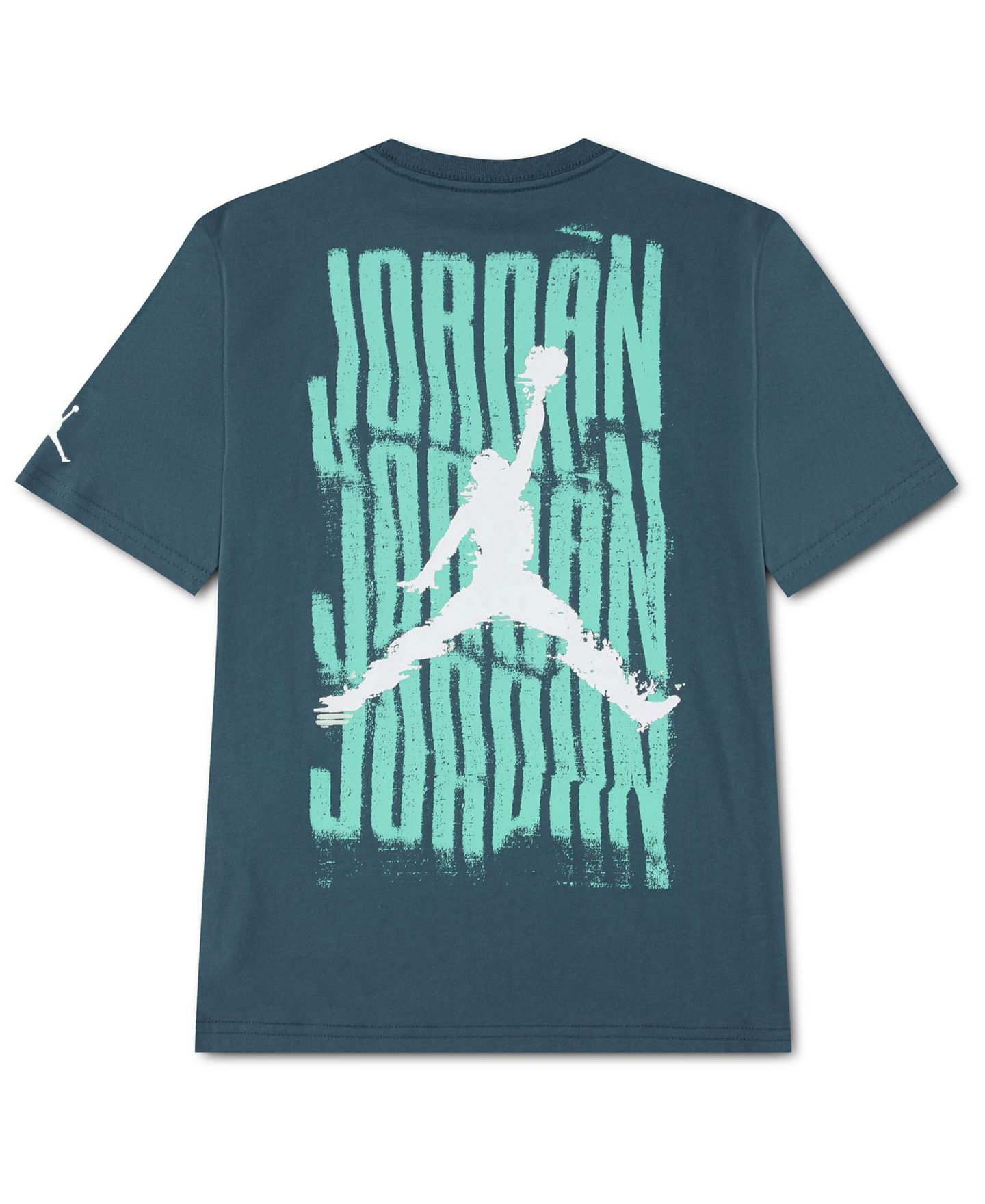 Футболка Jordan Distressed Short-Sleeve T-Shirt для мальчиков, цвет: Пепельный зелёный — фото 6
