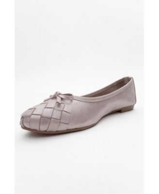 Forever and Always Shoes Women's Nopos Leather Cap Toe Ballet Flat