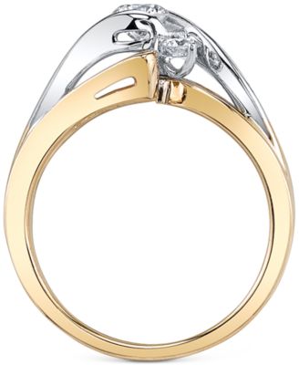 Diamond Engagement Ring (5/8 ct. t.w.) in 14k Gold and White Gold
