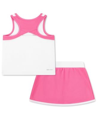Girls' Toddler 2T-4T Dri-FIT Color-Blocked Tank Top and Scooter Skort, 2-Piece Set