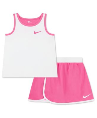 Girls' 4-6X Dri-FIT Color-Blocked Tank Top and Skort, 2-Piece Set