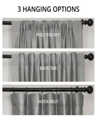 Vintage Textured Faux Dupioni Silk Blackout Curtain