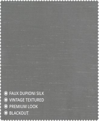 French Pleat Vintage Textured Faux Dupioni Silk Blackout Curtain