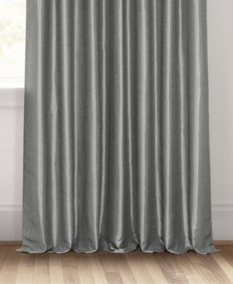 Extra Wide Vintage Textured Faux Dupioni Silk Blackout Curtain