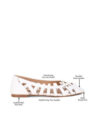 Women's Moira Woven Peep Toe Flats