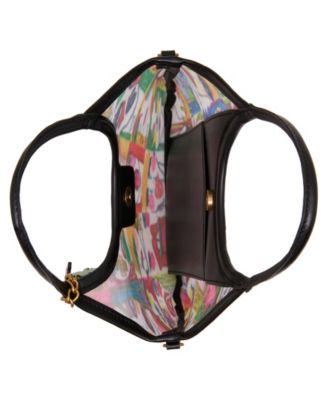 Artwork Faces Mini Satchel Handbag