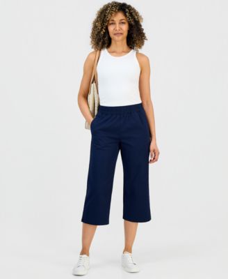 Blue Capris Wide-Leg Pants for Women  Flowy, High-Waisted & Tailored |  Macy's