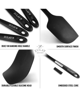 Heat Resistant Non-Stick 4-Piece Silicone Spatula Set for Cooking