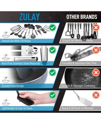 23 Piece Nylon Kitchen Utensils & Stainless Steel Cooking Utensils Set