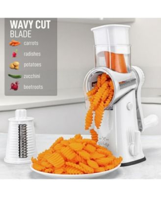 Rotary Cheese Grater with 5 Interchangeable Stainless Steel Blades