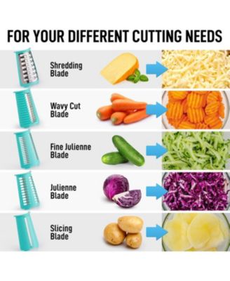 Rotary Cheese Grater with 5 Interchangeable Stainless Steel Blades