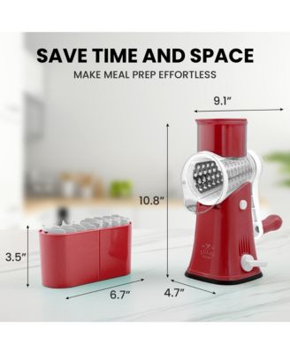 Rotary Cheese Grater with 5 Interchangeable Stainless Steel Blades