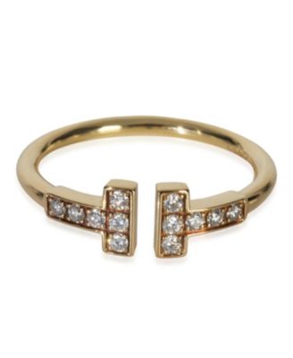 Yellow Gold Diamond Tiffany T Wire Ring