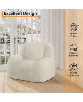 Large Bean Bag Chair with Filling, Soft Floor Sofa for Living Room and Bedroom