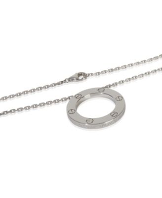 White Gold  Love Necklace