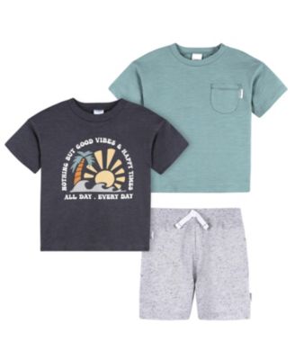 Toddler Boys 3-Piece T-Shirts and Shorts