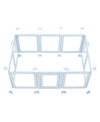 76" Dog Whelping Box with Transparent Window Playpen for Large Dogs