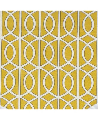 Sequence Ruffled Cornice 100% Cotton with Fully Lined 3" Rod Pocket Valnance for Windows 50" x 17" Lemon