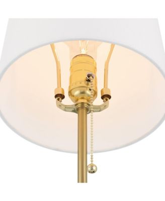 Paige 28 1/2" Tall Skinny Buffet Console End Table Lamp Pull Chain Gold Brass Finish Metal Marble Living Room