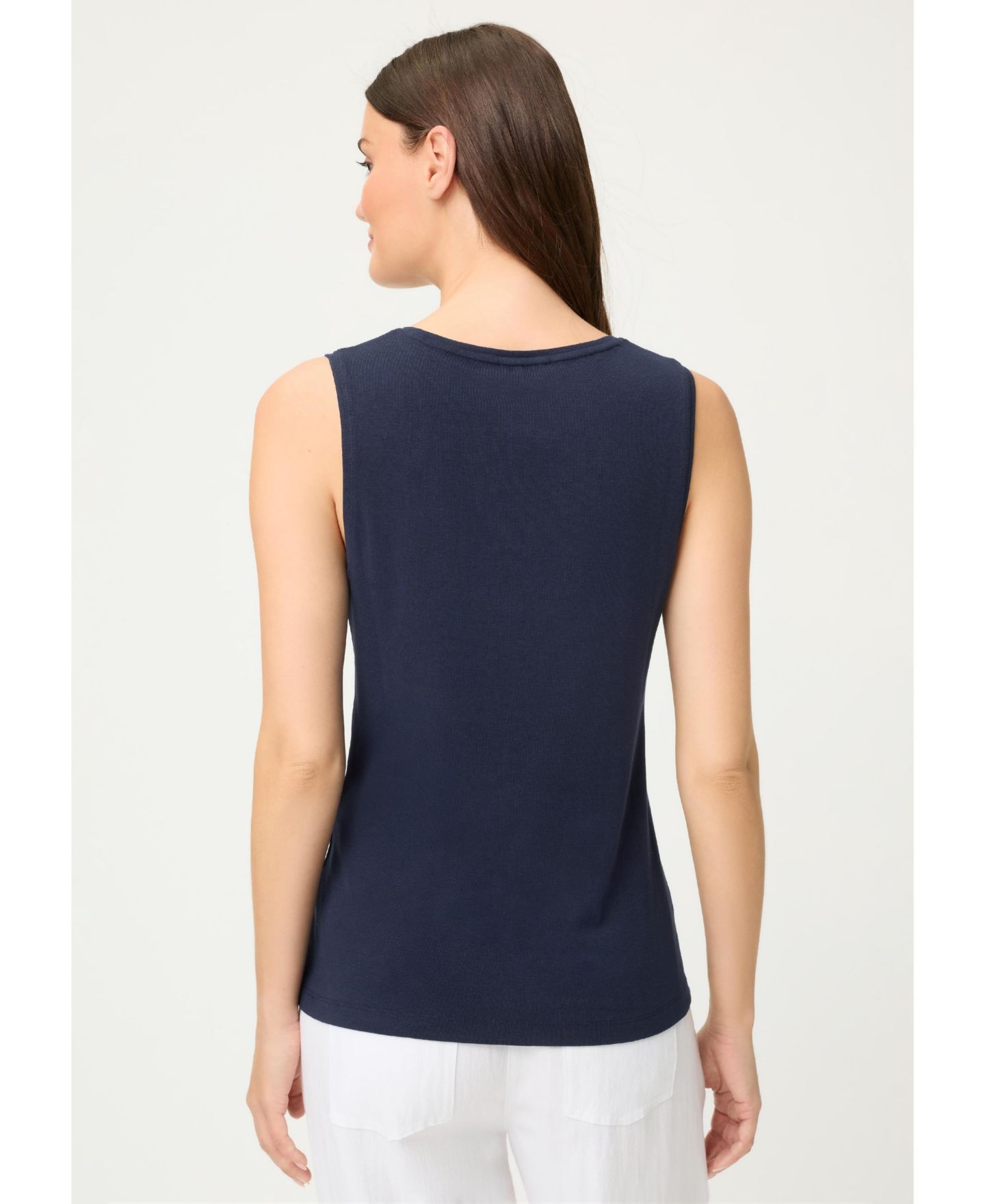 Женский топ Olsen Sleeveless Shell, цвет: Чернильный синий — фото 2