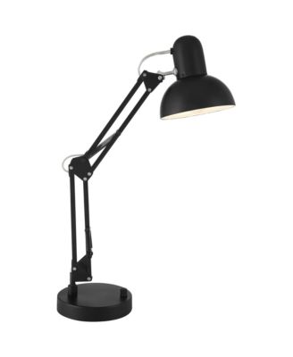 Wyatt 25" High Modern Desk Lamp USB Port Architect Adjustable Height Metal Single Home Office Charging
