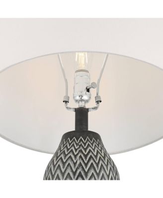 Arizona 27 1/2" Tall Modern Southwestern 3-Way Table Lamps Set of 2 Zig-Zag Finish Living Room Bedroom