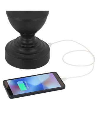 Theo 27 1/4" High Metal Column Table Lamp with Dimmer