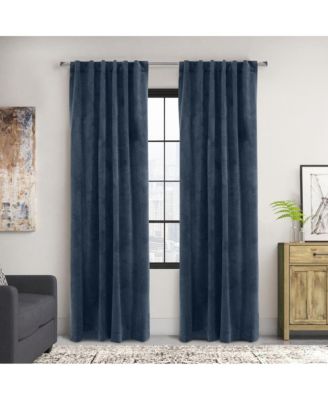 Thermaplus Seren Room Darkening Window Treatment Dual Header Curtain Panel for Bedroom Livingroom