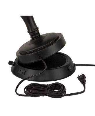 Brighton 27.25" Tall Rustic Farmhouse Table Lamp with and USB Base