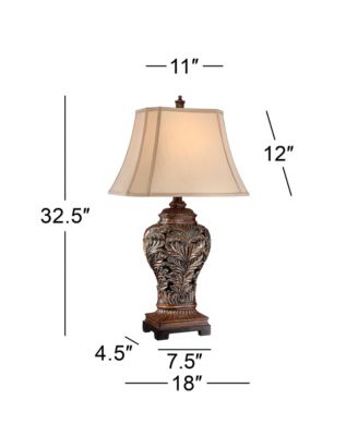 Leafwork 32.5" Tall Traditional Table Lamp with USB Dimmer