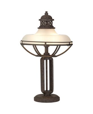 26.5" Tall Rustic Industrial Table Lamp with USB Dimmer